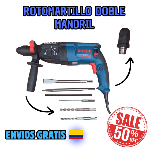 Rotomartillo Doble Mandril - HerramientasJM