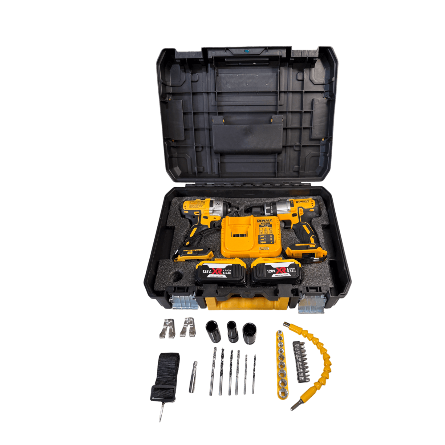 🔧 Combo 2 en 1 - Taladro de Impacto + Taladro Percutor Brushless 128V - HerramientasJM
