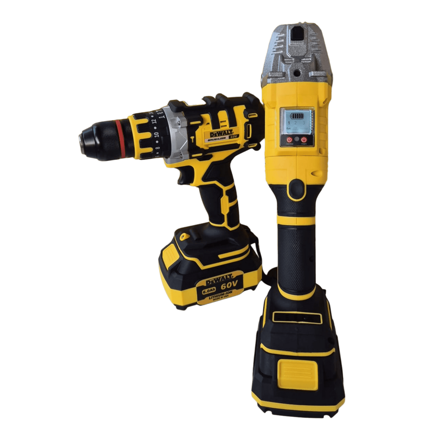 Combo de Taladro y Pulidora Inalambricos de 60V - HerramientasJM