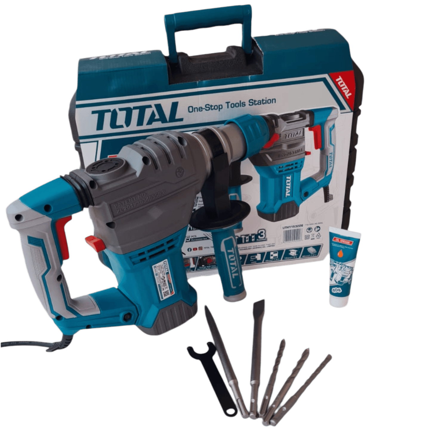 🔨 Rotomartillo TOTAL 1500W - Potencia y Precisión Profesional - HerramientasJM