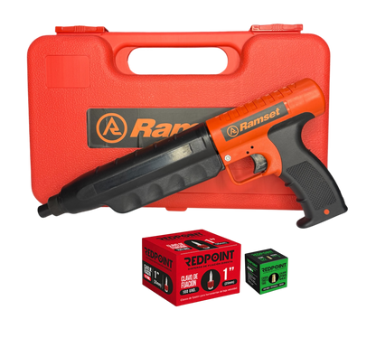 Pistola de Fijación con Silenciador + Tiros (Clavos y Fulminantes) X100 Unidades