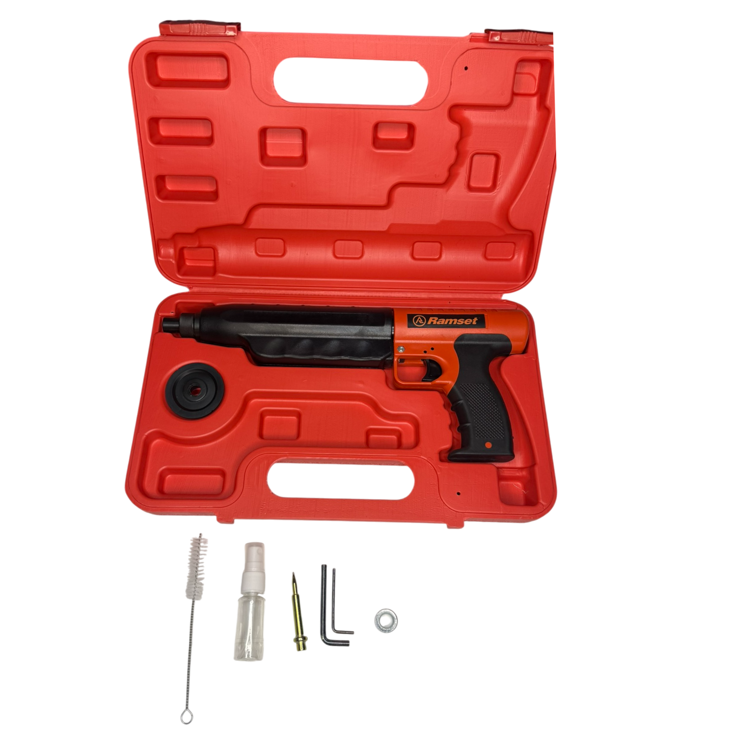 Pistola de Fijación con Silenciador + Tiros (Clavos y Fulminantes) X100 Unidades