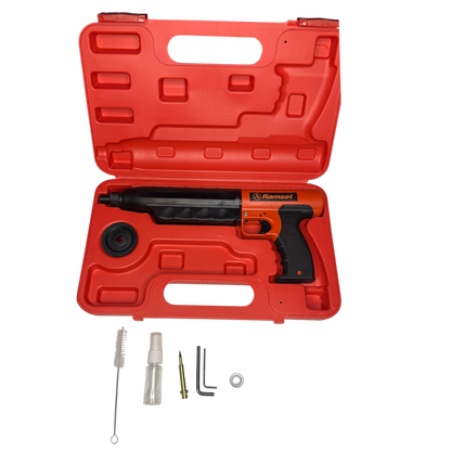 Pistola de Fijación con Silenciador + Tiros (Clavos y Fulminantes) X100 Unidades