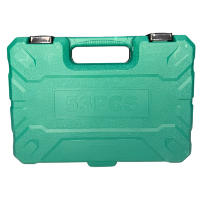 Juego de Rache 1/4” de 53 Piezas con Copas Métricas y Puntas Torx – Kit Profesional en Estuche Rígido