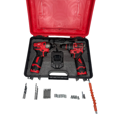 Combo Inalámbrico 24V Brushless: Llave de Impacto + Taladro Percutor 3 en 1