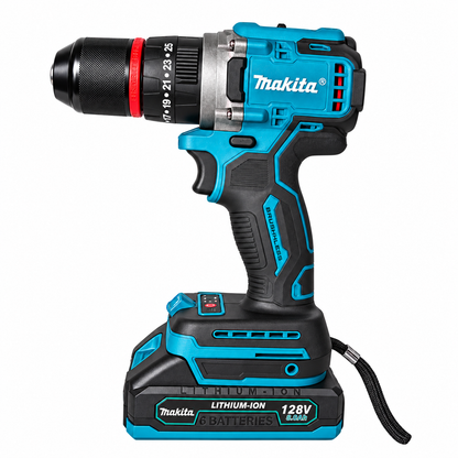 Taladro Inalámbrico 128V Brushless 3 en 1 – Mandril de 13 mm