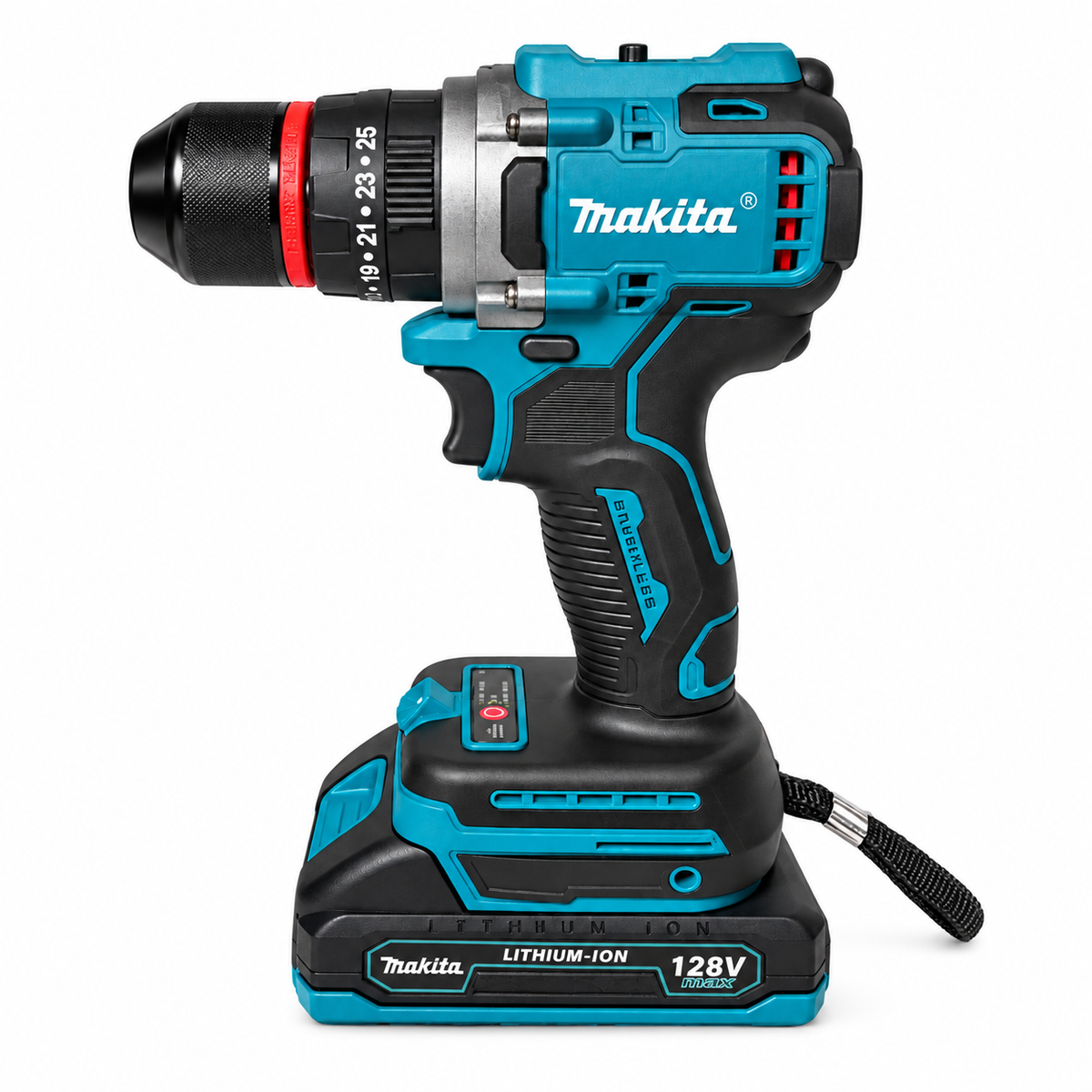 Taladro Inalámbrico 128V Brushless 3 en 1 – Mandril de 13 mm