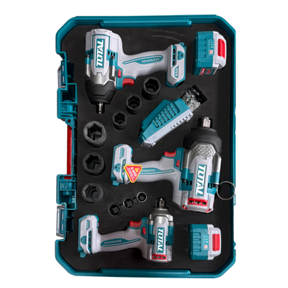 Combo Triple Llave de Impacto Brushless 20V – 400NM / 850NM / 1350NM + Cargador + 2 Baterías + 1 Año de Garantía