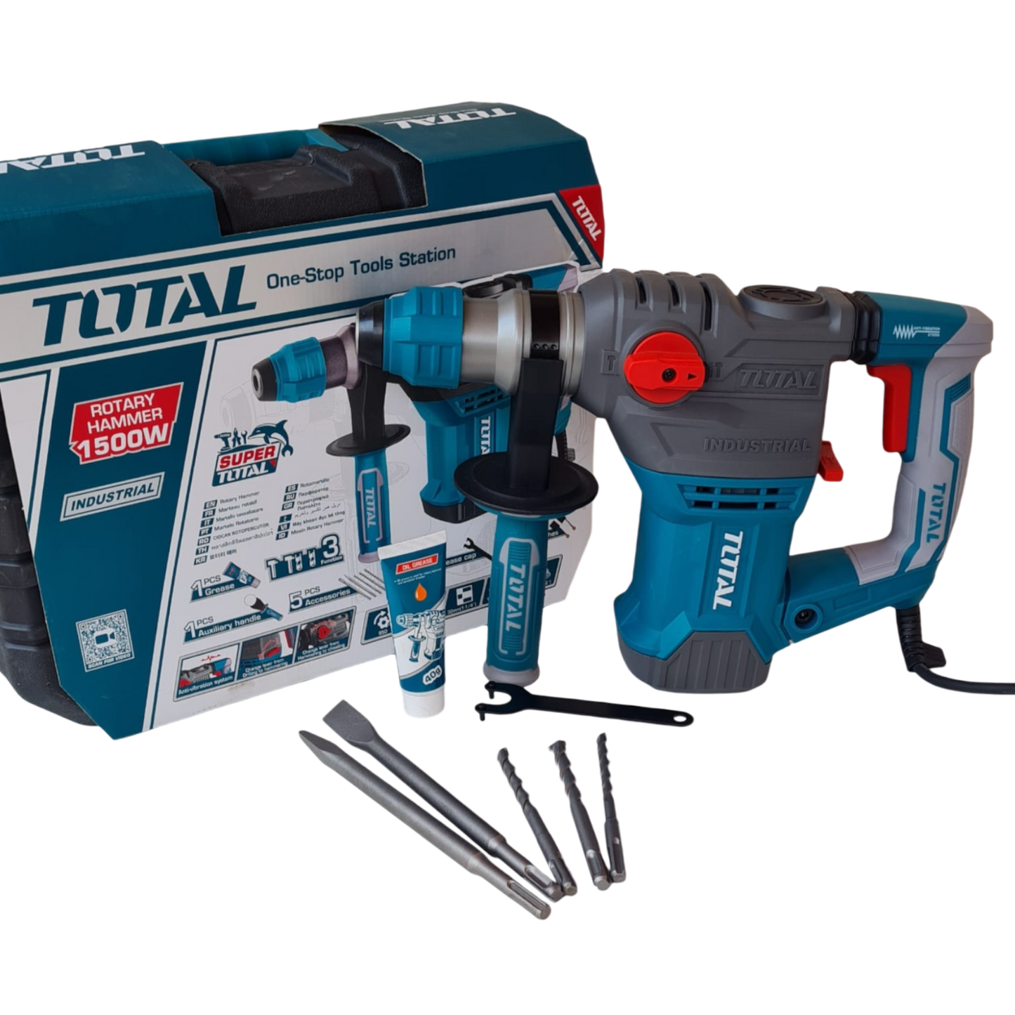 🔨 Rotomartillo TOTAL 1500W - Potencia y Precisión Profesional